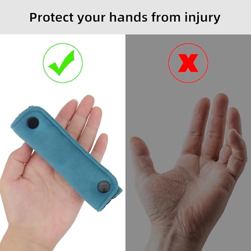 2PCS Dog Leash Grip Handle Sleeve - Leash Wrap - Soft Velvet & Polyester Mesh Ensure Comfortable Grip - Dog Leashes/Box/Bag Handle Cover Protection Pads(Blue) - color: Blue