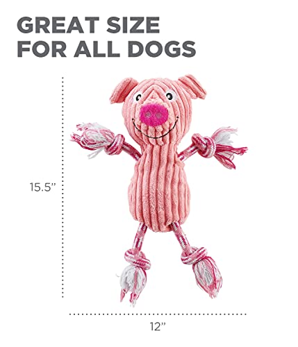 Outward Hound Ranch Roperz Pig Plush Squeaky Dog Toy - color: Ranch Roperz Pig