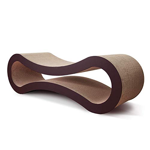 Simple Delxue Extra Large Cat Scratcher Cardboard Bed, 34" Horizontal Cat Scratcher Cardboard Lounge Bed, 100% Recyclable & Reversible Durable Board Pads Prevents Furniture Damage - color: Infinity Large