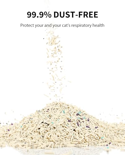 PETKIT Upgraded Clump+ Tofu Mixed Cat Litter, Water Flushable,Ultra Absorbent and Fast Drying, 100% Natural Ingredients Clumping Litter, Dust-Free Low Tracking Bentonite Litter (5.2lb×6bags) - size: 5.29lb×6bags