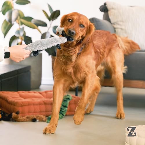 ZippyPaws Skinny Peltz - No Stuffing Dog Toy Pack to Keep Them Busy, for Medium and Large Dogs, Squeaky Pet Toys, Unstuffed Chew Toys, Soft Plush Variety Pack, Weasel, Skunk, and Wolf - 18" - style: Weasel, Skunk, Wolf - Large (3-pack)