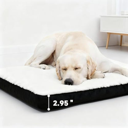 Dog Beds Large Sized Dogs，It Features a Removable and Washable Waterproof Fabric Layer, and a Soft and Comfortable Egg-Shaped Surface Dog Bed Mats.35.83inch*26.77inch*2.95inch - size: Large
