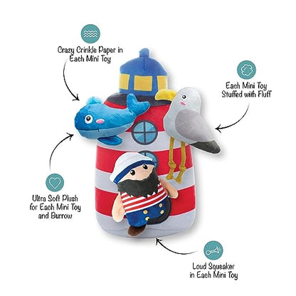 Fringe Studio Plush Dog Toy Set, Interactive Hide and Seek Play, Ships Ahoy, Pet Shop Collection (289248) - color: Ships Ahoy