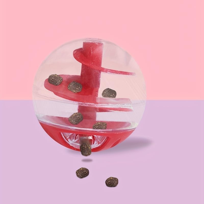 Cat Slow Feeder Puzzle Ball - Interactive Treat Dispenser Toy for Cats, Helps Relieve Boredom, Promotes Healthy Eating, Reduces Fast Eating, Cat Food Puzzle Ball