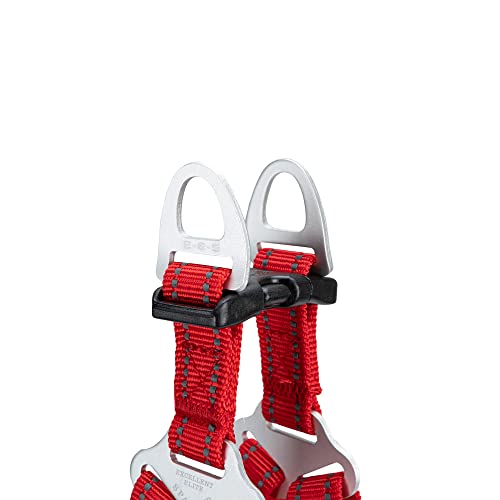 EXCELLENT ELITE SPANKER No Pull Dog Harness Adjustable Nylon Step-in Easy Pet Vest Chest Strap with Reflective and Leash Ring for Small Medium Large Breed Dogs Training Walking(Red-L) - color: Red, size: L