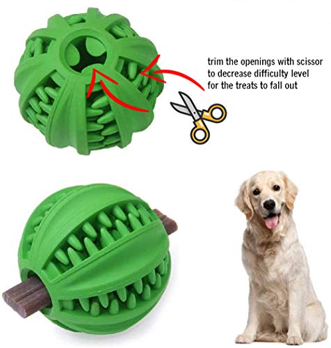 Dog Ball Toy - Interactive Dog Enrichment, Mental Stimulation Treat Embedding Rubber Ball Reduce Boredom (3 inches) - size: 3 inches