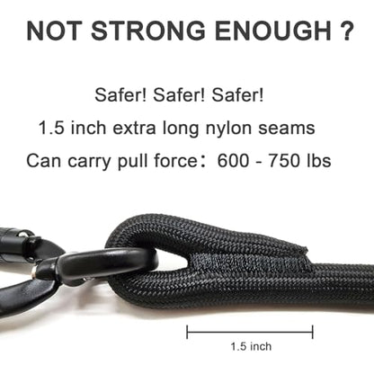 Rope Dog Leash, 6 Foot Heavy Duty Dog Leash with Aviation Aluminum Auto Locking Carabiner, Strong Nylon Pet Lead for Small, Medium, Large Dogs (Blue, 6FT) - color: Blue, size: 6 Foot Single Handle
