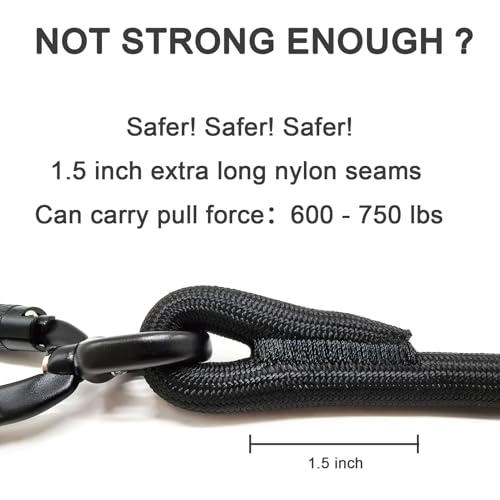 Rope Dog Leash, 6 Foot Heavy Duty Dog Leash with Aviation Aluminum Auto Locking Carabiner, Strong Nylon Pet Lead for Small, Medium, Large Dogs (Blue, 6FT) - color: Blue, size: 6 Foot Single Handle
