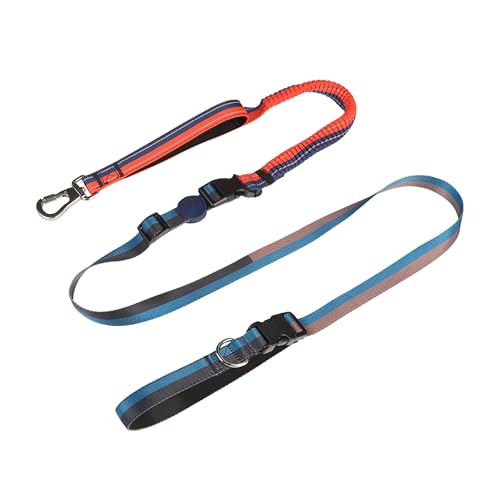 ‌EVERKING 6ft Hands-Free Dog Leash - 6-in-1 Adjustable with 360° Rotating Buckle, Night Reflective & Shock Absorbing for Large/Small Dogs (Up to 120lbs) (Dark Blue) - color: Dark blue