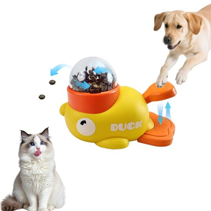 Duck Treat Dispenser for Dogs to Train Problem-Solving Skills,Dog Slow Feeder Puzzle Toy Prevents Bloating, Interactive Treat Dispensing Toy for Small Cats,Dogs,Other Pets