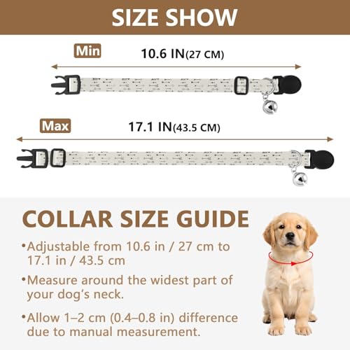 Arrows Beige Adjustable Buckle Kitten Collars 2 Pack Pet Collars for Cats - color: Arrows Beige