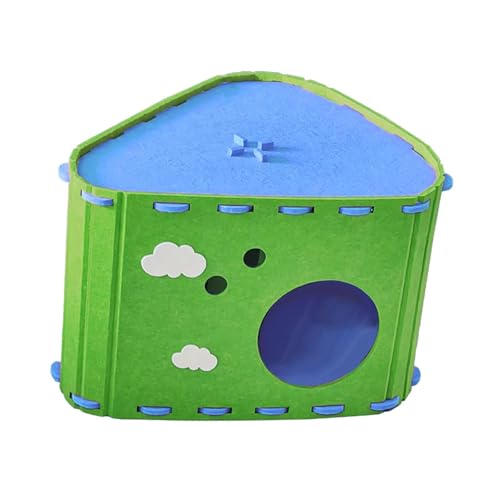 Felt Cat House Hideaway Sturdy Furniture Protector Pet Sleeping Bed Grinding Claw Cozy Portable Practical Cat Bed Cave- Green - color: Green