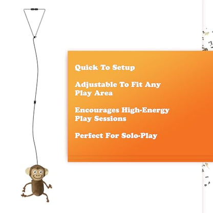Meowijuana Jump 'n' Jamb Door Hanging Cat Toy | Funky Monkey | Refillable Interactive Catnip Toy | Promotes Play and Cat Health | Includes Potent Catnip Grown in North America - color: Funky Monkey