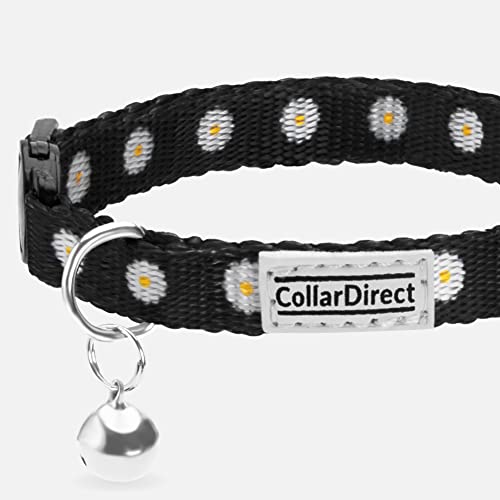 CollarDirect Cat Collar Breakaway with Removable Bell Set of 2 PCS - color: Black & Green