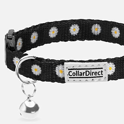 CollarDirect Cat Collar Breakaway with Removable Bell Set of 2 PCS - color: Black & Green