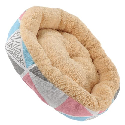 Washable Round Dog Bed and Cat Cushion, Wear-Resistant Small Medium Pet Pad, Soft Cozy Indoor Bed for Puppies and Cats