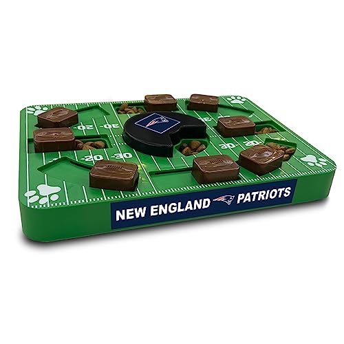 Pets First NFL New England Patriots Puzzle Toy, Puzzle Treat Dog Toy, Interactive Dog Treat Toy, Dog Puzzle - color: NEW ENGLAND PATRIOTS, size: Standard