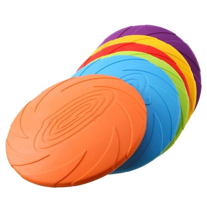 Dog Flying Discs Non Slip Dog Toy Soft Rubber Training Exercise Active Pet Training Disc Outdoor Dog Training Disc - color: blue, size: Small