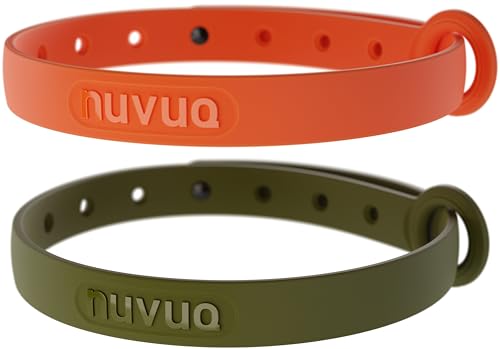 2 Pack Breakaway Cat Collar - Soft, Comfortable, and Lightweight Safety Buckle Collar with Name Tag Ring for Outdoor Cats and Sensitive Skin Kittens by Nuvuq (6 ⅞" to 10 ¼") (Orange and Green) - color: Orange and Green