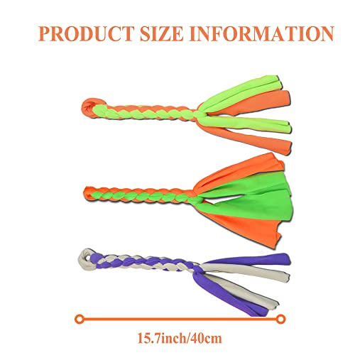 ASOCEA 3 Pack Dog Rope Toys Dog Flirt Pole Replacement Toys Pet Interactive Cotton Chew Toys Chase and Tug for Small Medium Dogs Puppies Breed Chewers … - color: Green+Yellow