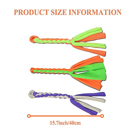 ASOCEA 3 Pack Dog Rope Toys Dog Flirt Pole Replacement Toys Pet Interactive Cotton Chew Toys Chase and Tug for Small Medium Dogs Puppies Breed Chewers … - color: Green+Yellow