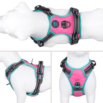 PHOEPET 2019 Reflective Dog Harness Large Breed (XL, Pink) - color: Pink, size: Extra Large