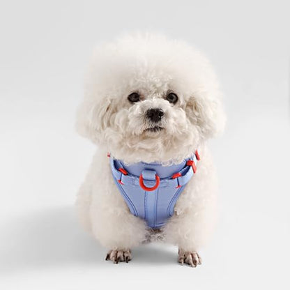 HNS1000E Arlo Extra Small Adjustable Soft Padded No Pull Pet Harness with 3 Buckles and 3 Leash Clips, Sangria - color: Periwinkle, size: X-Small (Chest: 11.8 - 17")