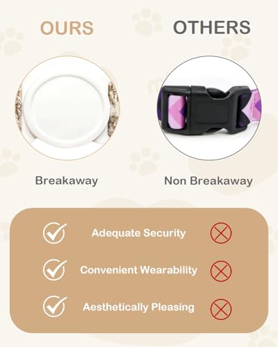 GoldTiger Cat Collar with Bow Tie, Cute Pearl Cat Collar with Breakaway, Suitable for Medium to Small Cats, Adjustable Size 7.87~11.81 Inches (Brown) - color: Brown