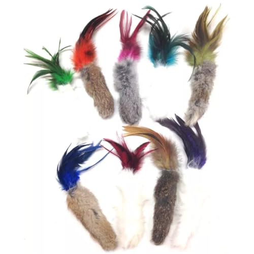 GoCat Da Fur Thing Cat Toy, Rabbit Fur and Feather Toy Stuffed with Catnip