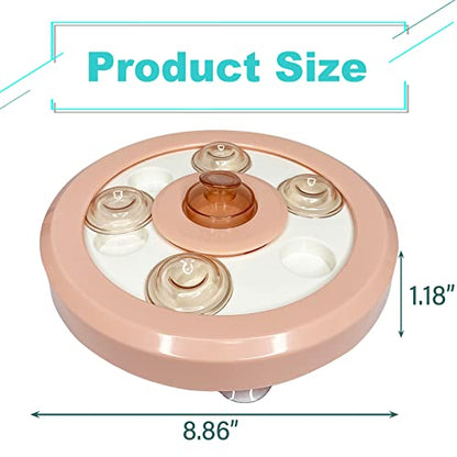 kathson Bunny Enrichment Toys Treat Dispenser Rats Foraging Toy Small Animal Interactive Puzzle ToysBoredom Breaker for Hamster Mouse Ferret Cat Dog - color: Pink