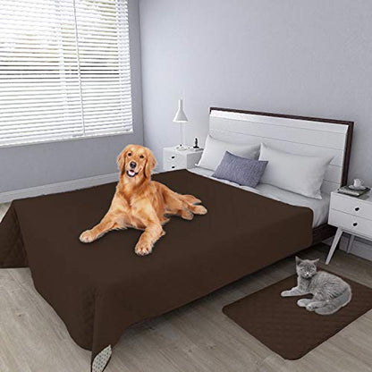 Easy-Going 100% Waterproof Dog Bed Cover, Non-Slip Pet Blanket for Furniture, Washable Couch Cover, Repleasement Sofa Cover (52X82 in,Coffee) - color: Coffee, size: 52x82 in