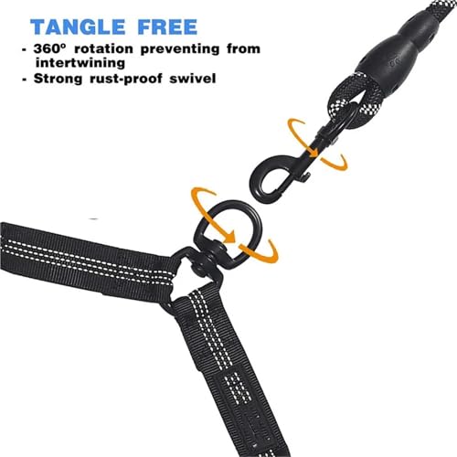 2 Two Dogs Leash Coupler Double Twin Lead Walking Dog Leashes(Purple) - color: PURPLE