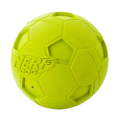 Nerf Dog 4in Soccer Squeak Ball Green, Dog Toy, Model Number: 2172 - color: Green, size: 4-inches
