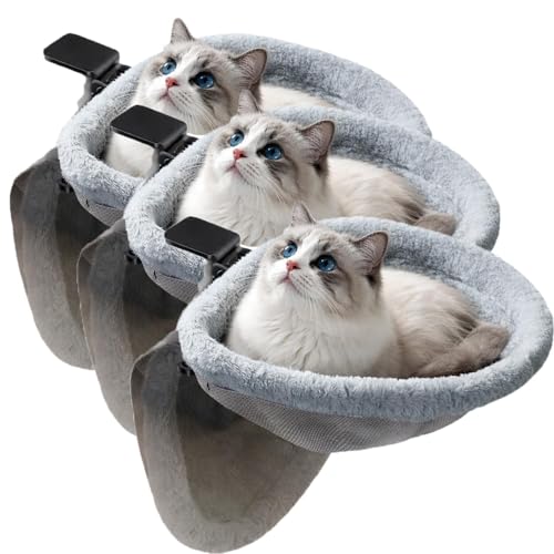 Cat Nest for Desk,Cat Bed for Desk, Desk Cat Bed for Indoor Cats, Soft & Cozy Cat Bed, Space-Saving Cat Window Perch, Office Table Cat Lounge (3PCS) - color: 3PCS