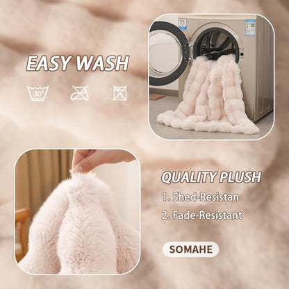Pet Blanket, Reversible Sherpa & Bubble Fleece Pet Throw, Ultra-Soft Plush for Cats & Small Dogs, Machine Washable, Anti-Static, Warm & Cozy,28"×22" Inch White - color: White, size: 28"L x 22"W Inches