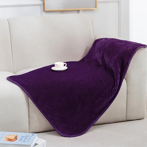 gogobunny Waterproof Pet Blanket for Small Dogs and Cats, Reversible Sherpa Fleece Soft Plush Throw for Couch Protection, Washable Furniture Protector (Dark Purple, 30x40 inches) - color: Dark Purple, size: 30x40 inches