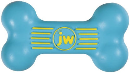 JW iSqueak Bone Durable Natural Rubber Dog Toy (Assorted Colors)