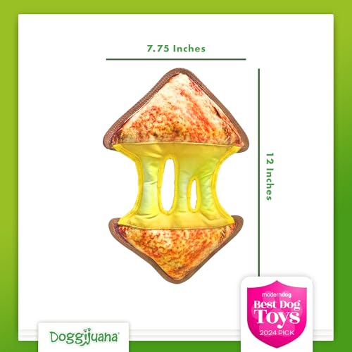 Doggijuana Cafe Combo Refillable Juananip Toy Bundle | Grilled Cheese & Corn Dog | Funny Dog Toy Plush with Catnip and Refill | Interactive Chew for Play - style: Grilled Cheese & Corn Dog