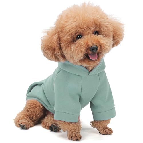 Winter Dog Hoodie with Pockets - Solid Color Polycotton Sweatshirt for Small, Medium, and Large Dogs - Soft, Warm, Cozy Pet Clothing for Cold Weather - Ideal for Outdoor Walks.Cyan blue-4XL - color: Cyan blue, size: XXXX-Large