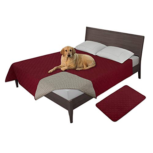 Easy-Going 100% Waterproof Dog Bed Cover, Non-Slip Pet Blanket for Furniture, Washable Couch Cover, Repleasement Sofa Cover (52X82 in,Christmas Red) - color: Christmas Red, size: 52x82 in