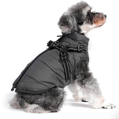 Dog Winter Coat, Waterproof Winter Jacket with Built-in Harness, Windproof Dog Warm Coats for Dogs Cats (Black,XX-Large) - color: Black, size: XX-Large