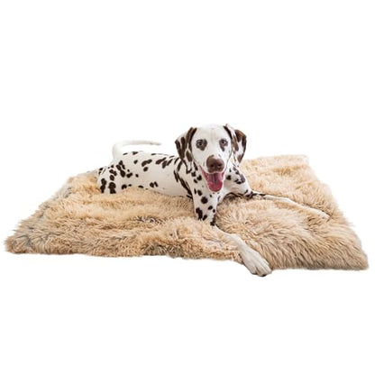Best Friends by Sheri Calming Shag Dog Blanket – Ultra Soft Faux Fur Pet Throw, Anxiety-Relief, Lightweight Warm Bed Cover for Dogs and Cats, Machine Washable, Taupe, 30" x 40" - color: Taupe, size: 30" x 40"