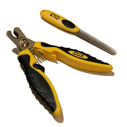 Pet Republique Dog Nail Clippers - Puppy, Large Bird Claws Nails Trimmer Tool – Sharp and Durable Angled Blades with Protective Guard - Size Large with Filer