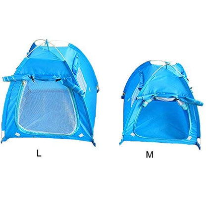 Breathable Washable Pet Puppy Kennel Dog Cat Folding Indoor Outdoor House Bed Tent (L, Coffee)