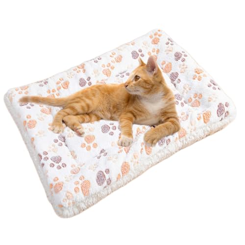 Dog Mat Pet Bed Flannel Soft Cat Sleeping Blanket Puppy Sleep Mat for Small Large Dogs(White,40 * 30cm) - color: white, size: 40*30cm