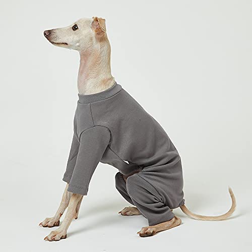 Basic Dog Pajamas Pastel Durable and Elastic Dog Onesie Apparel Outfits Doggie Jammies (Medium, Gray) - color: Gray, size: Medium