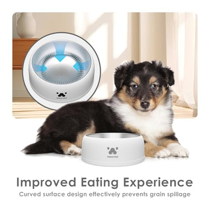 PAWGETHER® Stainless Steel Dog Bowls, Dog Food and Water Bowl Non-Slip Easy to Clean Dishwasher Safe for Puppy Small Medium Dogs Cats White 34oz - color: White (34oz)