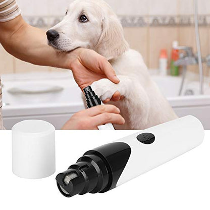Silent Dog Nail Grinder, Low Noise USB Rechargeable Electric Nail Clippers & Trimmers, 6500 RPM with 800mAh Battery, for Small Medium Large Dogs