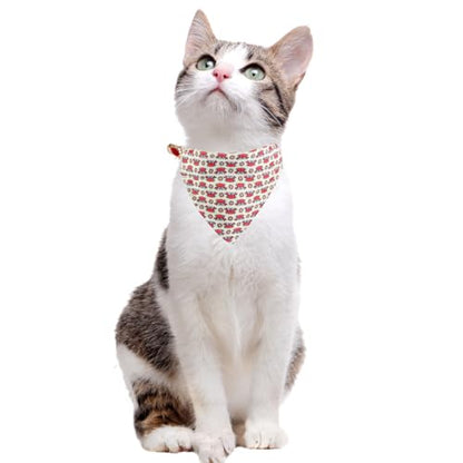 Cat Collar Breakaway with Cute Bow Tie Bandana and Bell Crab Accessories for Kitty Adjustable Safety - color: crab