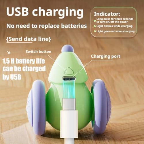 Interactive Cat Toys for Indoor Cats, Kitten Toys Like a Mouse, Rechargeable Cat Mouse Toy with Tail & Lights, Cat Toys for Bored Indoor Adult Cats, Automatic Cat Toy for Enrichment Exercise